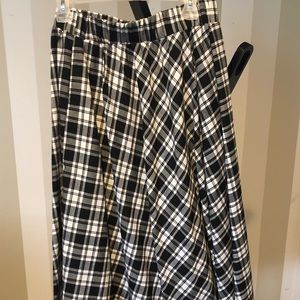 Plaid Midi Skirt